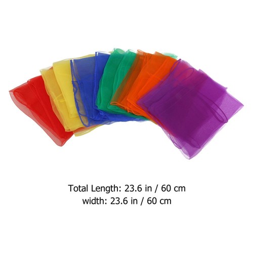 18 Pcs Dance Performance Scarf Juggling Scarves Scarfs Miss Silks - Imagen 3 de 12
