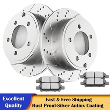 REAR Disc Rotors Brake Pads Fit Dodge Caliber Mitsubishi Lancer Jeep Compass