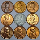 9 Lincoln Wheat Cents Uncirculated/Toned All Different Dates! (Lot#7)