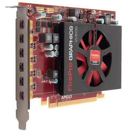 AMD FirePro W600 2GB GDDR5 128-bit PCI Express Video Card Six 6 Display HDMI DVI - Afbeelding 3 van 4