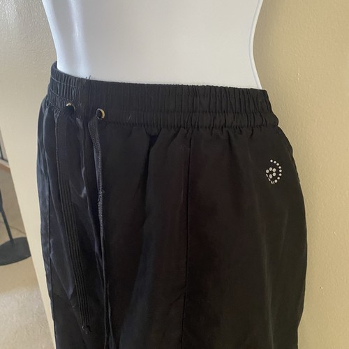 Vintage Be Inspired Exercise Pants Black White Trim Size XL Capri 17.5" Inseam - Picture 3 of 11