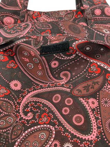 Ricardo Beverly Hills Paisley Travel Tote Bag Brown Pink Shoulder Carry On Large - Picture 7 of 17