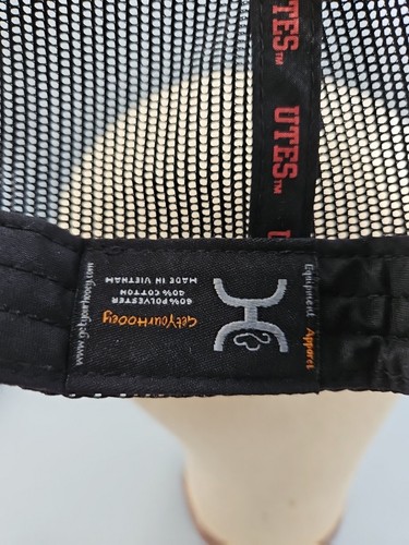Casquette chapeau Hooey University of Utah Utes homme maille camionneur rouge corde noire noir rouge - Photo 7 sur 9