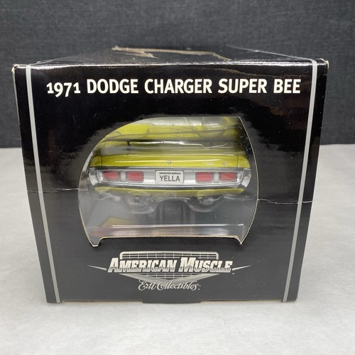 Ertl American Muscle 1971 Dodge Charger Super Bee Yellow 1/18 Scale Supercar - Picture 3 of 18