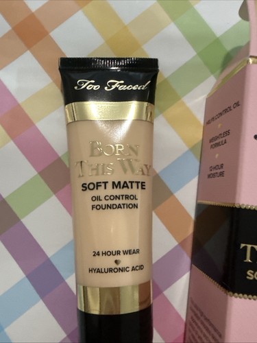 TOO FACED BORN THIS WAY SOFT MATTE OIL CONTROL FOUNDATION SWAN NEW - Picture 2 of 3
