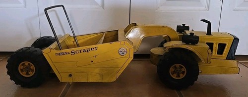 Vintage 1960er mächtiger Tonka Schaber Earth Mover LRG 27" gepresster Stahl Metall Spielzeug