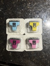 Lot of 4 Genuine HP 02 Ink Cartridges Sealed Blister Packs Cyan Yellow Magenta