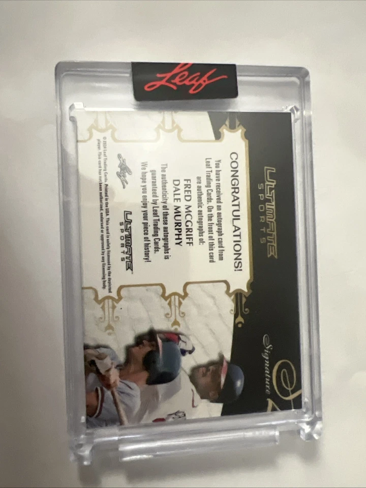 Leaf Ultimate Sports 2024 Fred Mgriff/Daniel Murphy Dual Auto 6/15 Foto 2 de 2