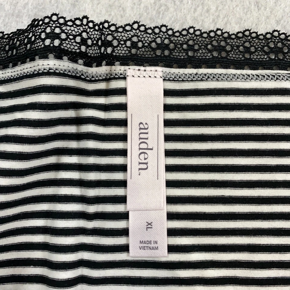 Lot of 6 Auden Womens Bikini Underwear Panty Sz XL Black Striped Lace NWT - Image 4 of 4