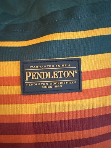 Pendleton 60”x72” Outdoor Packable Picnic Travel Camping Blanket Striped - Picture 2 of 4