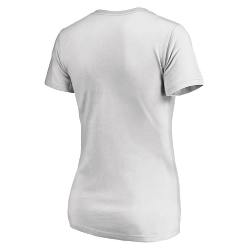Women's White Colorado Avalanche Floral Arched V-Neck T-Shirt - Picture 3 of 3