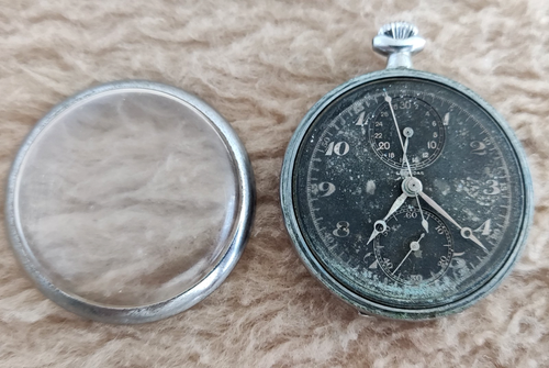 LEONIDAS Japanese Konishi Rokuoh-Sha Type 89 WW2 40's POCKET WATCH "SOLD AS IS" - Picture 5 of 24