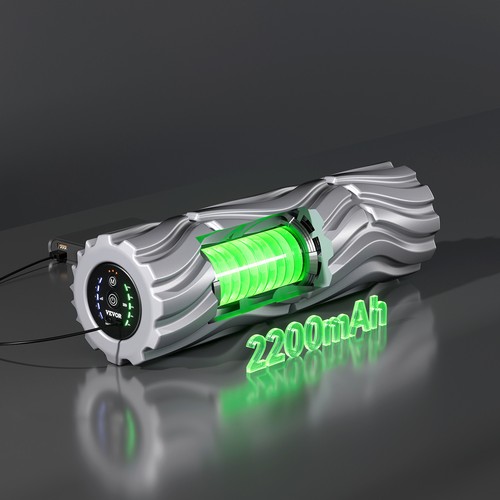 Vibrating Foam Roller 5 Intensities & 3 Frequencies Electric Foam Roller - Picture 8 of 12