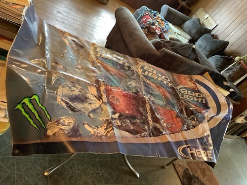 Huge BUD LIGHT BEER Banner Here We Go approx. 93" x 38" Double Sided Grommets - Picture 1 of 17