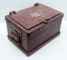Strongbox Strong Box Safe Stage Coach Railroad Trucking Saloon Antique Vtg