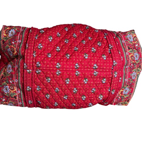 Vtg Vera Bradley Provencial Red Large Duffel Overnight Carry On Bag - Picture 6 of 8