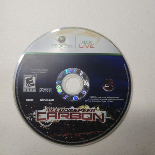 Need For Speed Carbon Microsoft Xbox 360 Video Game Racing Tested Disc Only