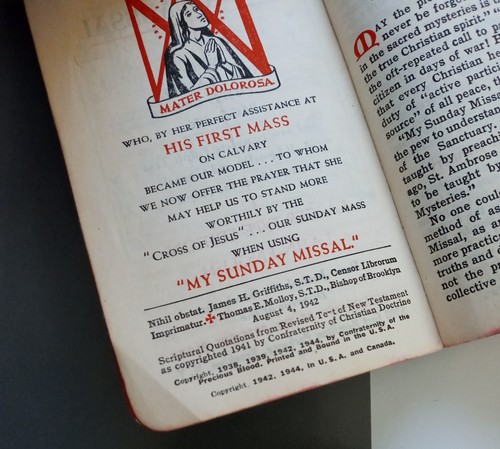 My Sunday Missal By Father Stedman Large Type Edition 1944 - Imagen 4 de 4