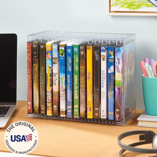 STORi Stapelbar Klar Kunststoff DVD Organizer mit Gummifüßen | Rechteckig Ho... - Bild 2 von 9
