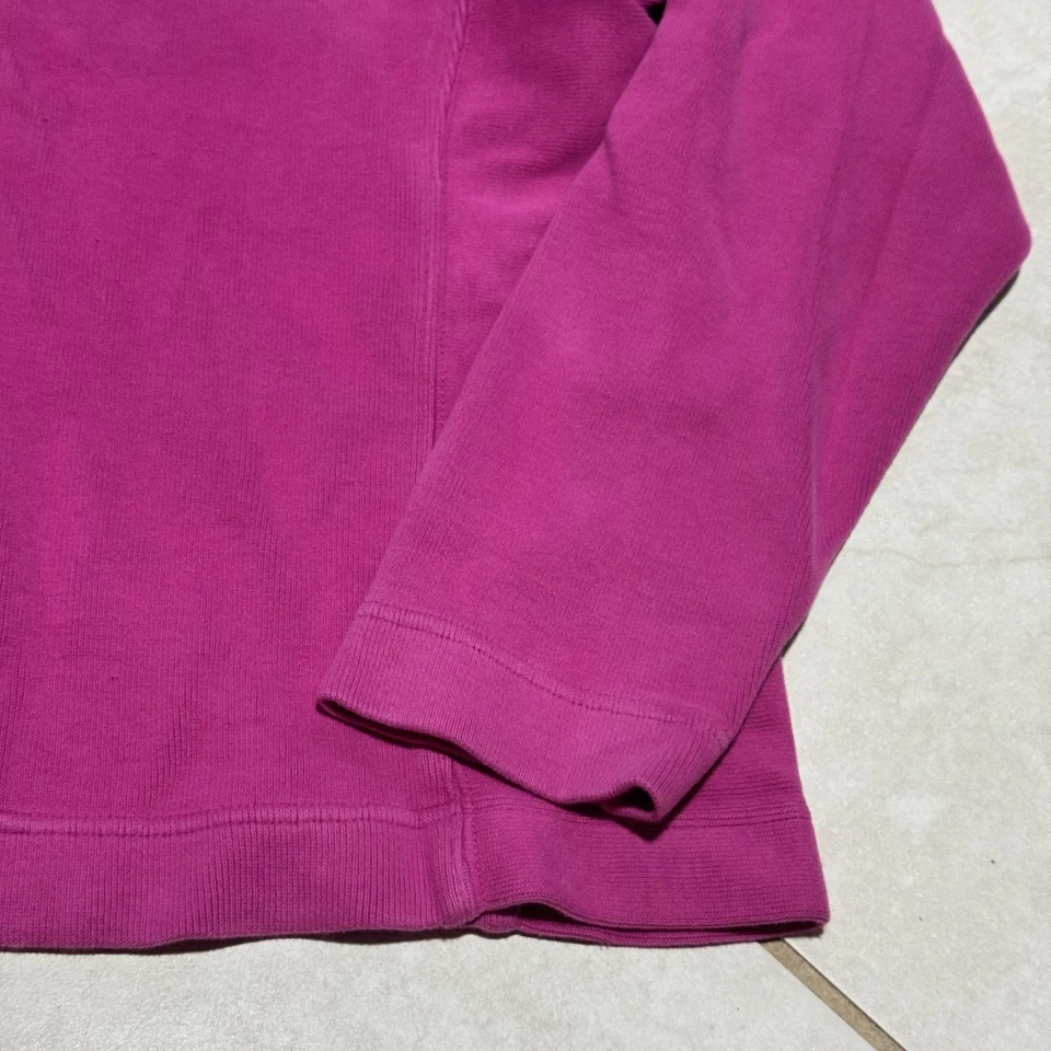 Tommy Bahama Sweatshirt Womens Medium Pink Aruba Half Zip Pullover Mock Neck - Image 3 of 4