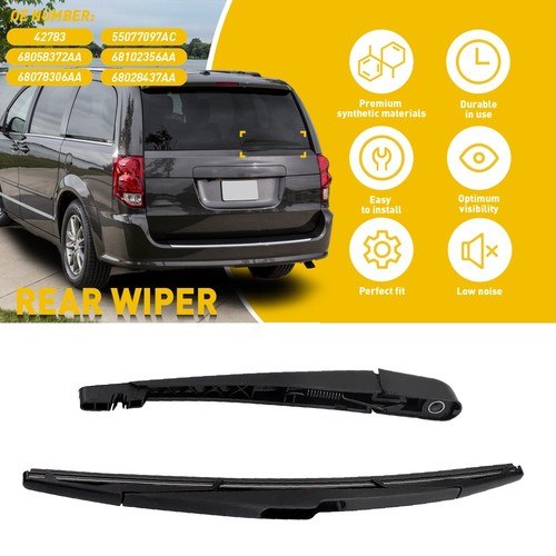 Rear Wiper & Arm Blade for 2012-2016 Chrysler Town & Country Dodge Grand Caravan