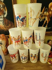 Vintage 1988 Olympic Team McDonalds Collectible Cups Set Of 9 Track And Field