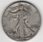 1943 D WALKING LIBERTY HALF DOLLAR 90% SILVER DENVER MINT .50¢ UNITED STATES USA