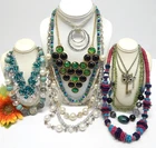 VINTAGE TO NOW FASHION/COSTUME JEWELRY NECKLACE LOT, ASSORTED TYPES & MATERIALS
