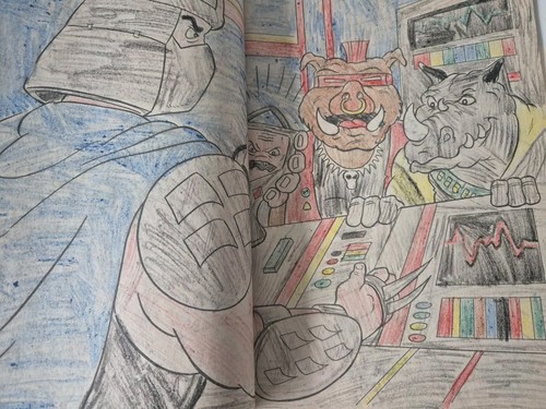 TMNT Libro da Colorare Vintage e Pad Mirage Studios 1989 - Foto 9 di 14
