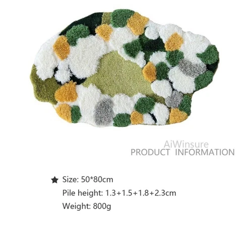 Moss Shag Area Rug for Bedroom Living Room Floor Mats Non-slip Thick Washable - Picture 13 of 44