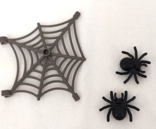 LEGO® Skeleton Minifigure Halloween Evil White Angry Mad Eyes Spider & Web Lot - Picture 3 of 3
