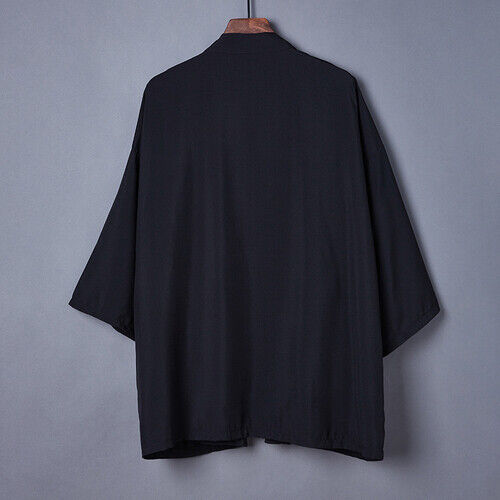 Men Japanese Kimono Outwear Top Jacket Cardigan Loose Retro Casual Coat Summer - Bild 26 von 36