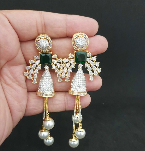 Indian High Quality New Bollywood Style Tradition Fancy Earring Fashion Jewelry - Picture 47 of 52