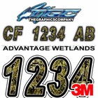 Wetlands Custom Boat Registration Numbers Decals Vinyl Stickers Your Numbers