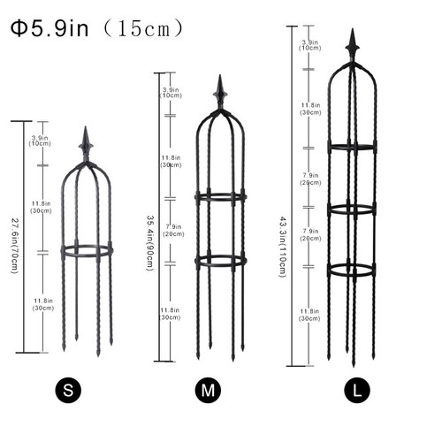 Climbing Vines and Flowers Stands Tower Obelisk Garden Trellis Plant Support New - Picture 21 of 23