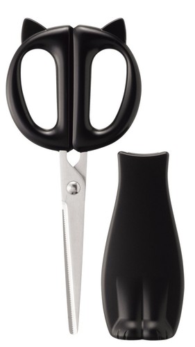 JAPAN BRAND KAI NYAMMY CAT SERIES KITCHEN SCISSORS WITH A CASE MADE IN JAPAN - Picture 2 of 4
