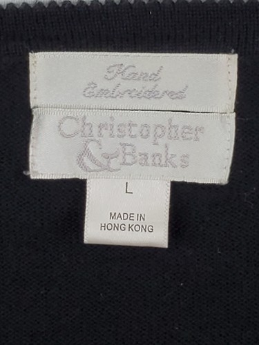 Christopher & Banks Women's V Neck Sweater Gray Size Large - Picture 3 of 4