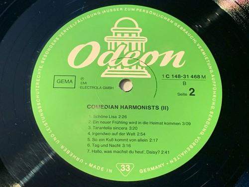 COMEDIAN HARMONISTS Folge 2 ODEON EMI ELECTROLA 2LP NM / VG+ - Picture 3 of 4