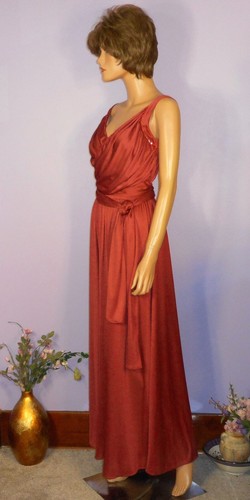 Vintage ‘70s/’80s Ursula of Switzerland Greek Goddess Occasion Gown, Modern 7/8 - Picture 3 of 9