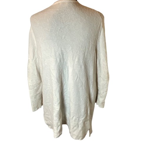 Madewell Womens Open Front Cardigan 3/4 Sleeve Sweater Size M Beige Two Pockets - Picture 4 of 7