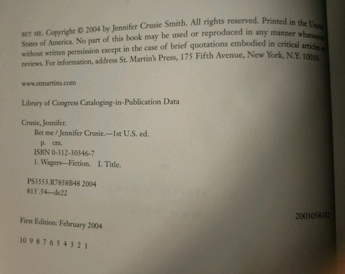Bet Me Jennifer Crusie, 1st Ed 1st Printing Feb 2004, VG Condition No DJ Used - Picture 5 of 6