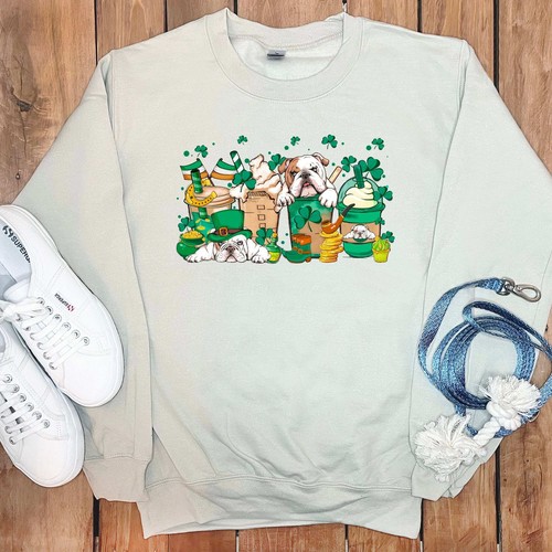 ST. PATRICKS ENGLISH BULLDOGS AND COFFEE SWEATSHIRT - Bild 48 von 64