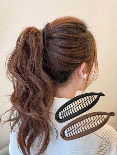 2pcs Twist Banana Clips Hair Claws Ponytail Holder Updo Bun Maker Accessories UK - Picture 6 of 7