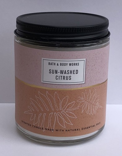 Bath & Body Works Sun-Washed Citrus Medium Scented Single Wick Candles 7 oz - Picture 3 of 3