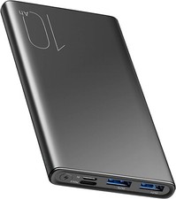 TOZO WB1 PD Portable Charger 10000mAh Fast Power Bank Battery Pack w/ USB Cable