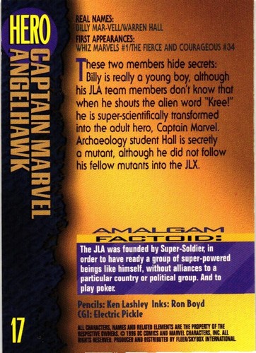 1996 AMALGAM SKYBOX DC MARVEL BASE SINGLES PICK YOUR CARD COMPLETE YOUR SET - Picture 25 of 98
