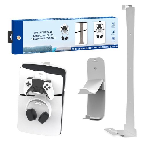 Per PS5 Slim Console Host Montaggio Orizzontale/A Parete Supporto Accessori - Foto 11 di 23
