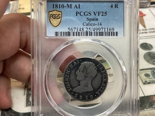 Spain 1810 4 Reales PCGS VF25 Calico-14 - Picture 2 of 4