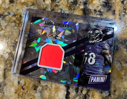 Elvis Dumervil Pylon Patch Card Jersey Miami Vs Ravens Relic December 7th 2014 - Picture 7 of 8