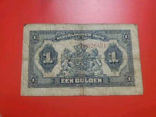 Netherlands Indies 1 Gulden 1919 Well CIRCULATED  - Picture 2 of 2